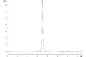 Size-exclusion chromatography-High Pressure Liquid Chromatography (SEC-HPLC) image for PTK7 Protein tyrosine Kinase 7 (PTK7) (AA 31-704) protein (His tag) (ABIN7274040)