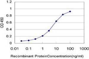 Detection limit for recombinant GST tagged CTAG2 is approximately 0. (CTAG2 抗体  (AA 111-210))