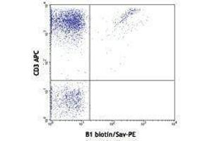 Flow Cytometry (FACS) image for anti-T-Cell Receptor gamma/delta (TCR gamma/delta) antibody (Biotin) (ABIN2661293) (TCR gamma/delta 抗体  (Biotin))