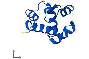 AlphaFold protein structure predicition of Human Recombinant BANF2 Protein, UniprotID Q9H503