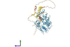 AlphaFold protein structure predicition of Human Recombinant ZNF221 Protein, UniprotID Q9UK13