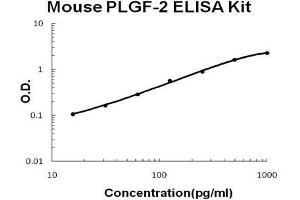 Mouse PLGF-2 PicoKine ELISA Kit standard curve (PLGF ELISA 试剂盒)