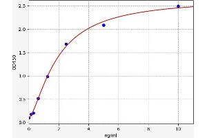 Typical standard curve (Trypsinogen Activation Peptide ELISA 试剂盒)