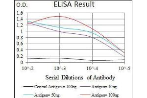 Black line: Control Antigen (100 ng), Purple line: Antigen(10 ng), Blue line: Antigen (50 ng), Red line: Antigen (100 ng),