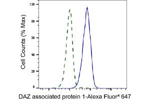 Validation of DAZ associated protein 1 knockdown using flow cytometry.