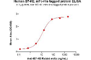 ELISA image for Inducible T-Cell Co-Stimulator Ligand (ICOSLG) (AA 19-256) protein (mFc-His Tag) (ABIN6961102)
