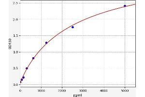 Typical standard curve (5HT1B Receptor ELISA 试剂盒)