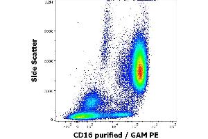 Anti-human CD16 purified antibody (clone MEM-168) works in flow cytometry application. (CD16 抗体)