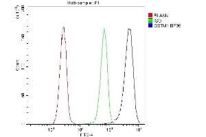Flow Cytometry analysis of HeLa cells using anti-GSTM1 antibody (ABIN5693234). (GSTM1 抗体)