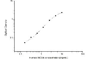 Typical standard curve (NADPH Oxidase 4 ELISA 试剂盒)