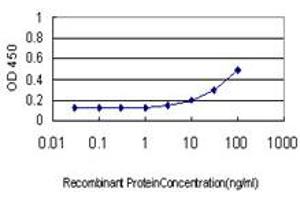 Detection limit for recombinant GST tagged AKT1 is approximately 3ng/ml as a capture antibody. (AKT1 抗体  (AA 1-480))