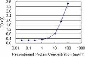 Sandwich ELISA detection sensitivity ranging from 1 ng/mL to 100 ng/mL. (AKR7A2 (人) Matched Antibody Pair)