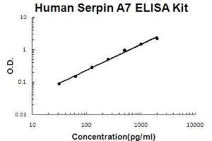 Human Serpin A7 PicoKine ELISA Kit standard curve (SERPINA7 ELISA 试剂盒)