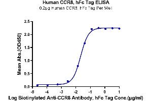 Immobilized Human CCR8, hFc Tag at 2 μg/mL (100 μL/well) on the plate.