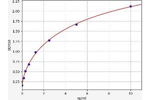 Typical standard curve (Integrin Alpha2b ELISA 试剂盒)
