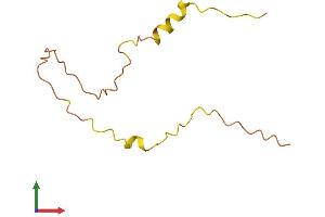 AlphaFold protein structure predicition of Human Recombinant LINC00526 Protein, UniprotID Q96FQ7