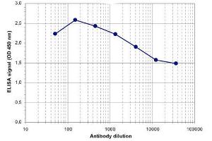 ELISA of anti-ZMYND8 antibody ELISA results of Rabbit anti-ZMYND8 antibody. (ZMYND8 抗体  (C-Term))