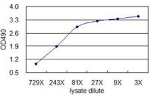 Standard curve using SFTPD 293T overexpression lysate (non-denatured) as an analyte. (SFTPD (人) Matched Antibody Pair)