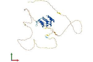 AlphaFold protein structure predicition of Mouse Recombinant Ppp4r2 Protein, UniprotID Q0VGB7