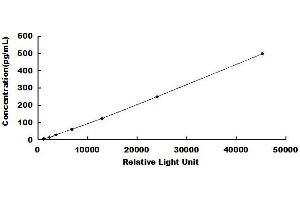 Typical standard curve