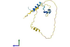 AlphaFold protein structure predicition of Human Recombinant PNRC2 Protein, UniprotID Q9NPJ4