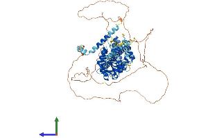 AlphaFold protein structure predicition of Human Recombinant GGNBP2 Protein, UniprotID Q9H3C7