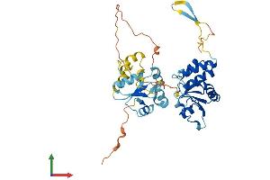 AlphaFold protein structure predicition of Human Recombinant DUSP6 Protein, UniprotID Q16828