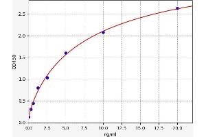 Typical standard curve (Cx40/GJA5 ELISA 试剂盒)