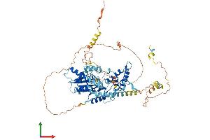AlphaFold protein structure predicition of Human Recombinant LSG1 Protein, UniprotID Q9H089