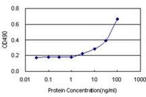 Sandwich ELISA detection sensitivity ranging from 1 ng/mL to 100 ng/mL. (SP100 (人) Matched Antibody Pair)