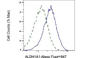 Validation of ALDH1A1 knockdown using flow cytometry. (ALDH1A1 抗体)