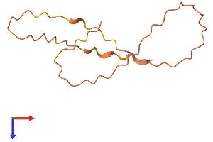 AlphaFold protein structure predicition of Human Recombinant KRTAP12-3 Protein, UniprotID P60328