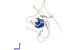 AlphaFold protein structure predicition of Human Recombinant NFKBIE Protein, UniprotID O00221