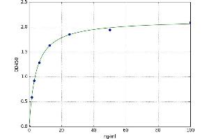 A typical standard curve (IgG ELISA 试剂盒)