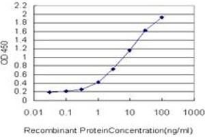 Detection limit for recombinant GST tagged NRP1 is approximately 0. (Neuropilin 1 抗体  (AA 22-131))