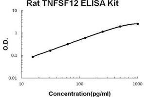 Rat TNFSF12/TWEAK PicoKine ELISA Kit standard curve (TWEAK ELISA 试剂盒)