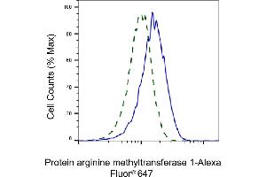 Validation of Protein arginine methyltransferase 1 knockdown using flow cytometry.