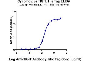 ELISA image for T Cell Immunoreceptor with Ig and ITIM Domains (TIGIT) (AA 22-141) protein (His tag) (ABIN7275726)
