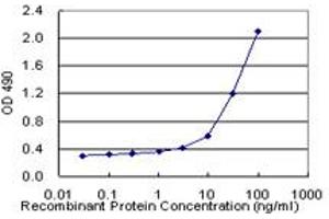 Sandwich ELISA detection sensitivity ranging from 3 ng/mL to 100 ng/mL. (MUC1 (人) Matched Antibody Pair)