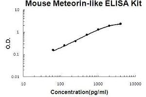 Mouse Meteorin-like/METRNL PicoKine ELISA Kit standard curve (METRNL ELISA 试剂盒)