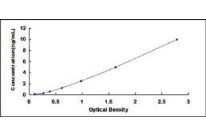 Typical standard curve (Muscarinic Acetylcholine Receptor M2 ELISA 试剂盒)