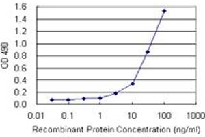 Sandwich ELISA detection sensitivity ranging from 3 ng/mL to 100 ng/mL. (TRAF1 (人) Matched Antibody Pair)