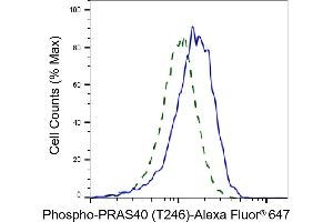 Validation of PRAS40 knockdown using flow cytometry.