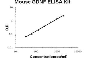 Mouse GDNF Accusignal ELISA Kit Mouse GDNF AccuSignal ELISA Kit standard curve. (GDNF ELISA 试剂盒)