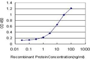 Detection limit for recombinant GST tagged MEF2A is approximately 0.