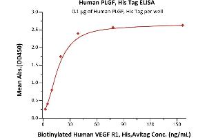 ELISA image for Placenta Growth Factor (PGF) (AA 19-170) (Active) protein (His tag) (ABIN2181647)