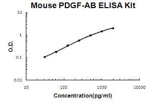 Mouse PDGF-AB PicoKine ELISA Kit standard curve (PDGF-AB Heterodimer ELISA 试剂盒)