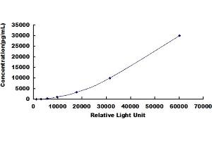 Typical standard curve (Growth Hormone 1 CLIA Kit)