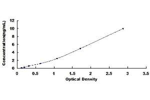 Typical standard curve (beta 2 Adrenergic Receptor ELISA 试剂盒)