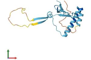 AlphaFold protein structure predicition of Human Recombinant TPT1P8 Protein, UniprotID Q9HAU6